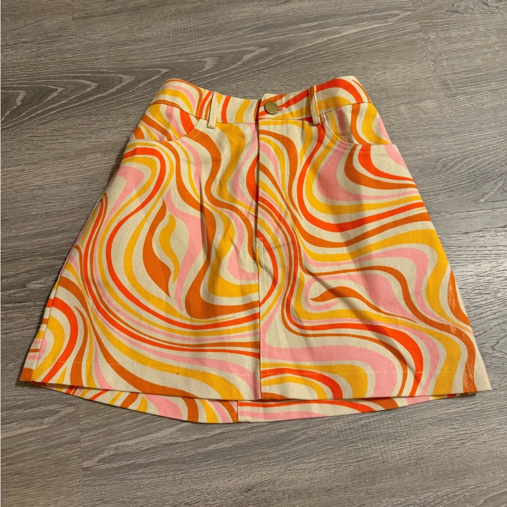 Pretty Garbage 70s style highwaisted skirt NWT